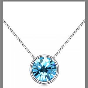 💙🆕SWAROVSKI SILVER AND SAPPHIRE NECKLACE💙NWT💙